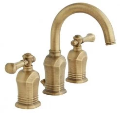 Glacier Bay Verdanza 8 in. Widespread 2-Handle High-Arc Bathroom Faucet in Antique Brass
