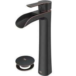 VIGO Niko Single-Handle Single Hole Bathroom Faucet in Antique Rubbed Bronze