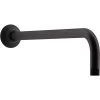 KOHLER Wall-Mount Rainhead Arm and Flange, Matte Black