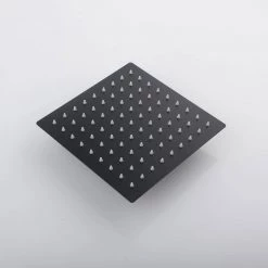 Magic Home 1-Spray 8.66 in. Square Bathroom Exposed Rainfall Pressure-Balanced Complete Shower System Valve Included in Black -Bathroom Faucets Store black magic home wall bar shower kits mh kst ms308b 66 1000