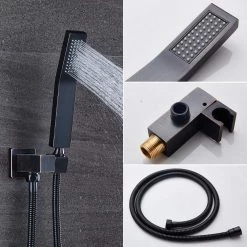 ELLO&ALLO 2-Handle 2-Spray of Rain Shower Faucet and Handheld Shower Combo Kit with 8 in. Shower Head in Bronze (Valve Included) -Bathroom Faucets Store bronze ello allo shower faucets es br f3508 1f 1000