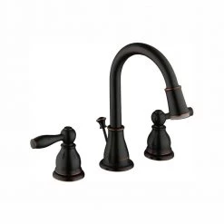 Glacier Bay Mandouri 8 in. Widespread 2-Handle LED High-Arc Bathroom Faucet in Bronze