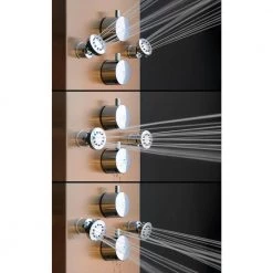 AKDY 65 in. 8-Jet Shower Panel System in Bronze Stainless Steel with Rainfall Waterfall Shower Head and Handheld Shower Wand -Bathroom Faucets Store bronze stainless steel akdy shower towers sp0113 1d 1000