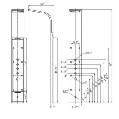AKDY 65 in. 8-Jet Shower Panel System in Bronze Stainless Steel with Rainfall Waterfall Shower Head and Handheld Shower Wand -Bathroom Faucets Store bronze stainless steel akdy shower towers sp0113 76 1000