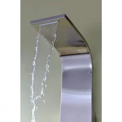 ANZZI Niagara 64 in. 2-Jetted Full Body Shower Panel with Heavy Rain Shower and Spray Wand in Brushed Stainless Steel -Bathroom Faucets Store brushed anzzi shower towers sp az023 76 1000