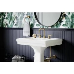 Symmons Modern 8 in. Widespread 2-Handle Bathroom Faucet with Drain Assembly in Brushed Bronze -Bathroom Faucets Store brushed bronze symmons widespread bathroom faucets slw 3512 bbz 1 0 4f 1000