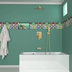 Boyel Living Wall Mount Single-Handle 1-Spray Tub and Shower Faucet with 10 in. Fixed Shower Head in Brushed Gold (Valve Included) -Bathroom Faucets Store brushed gold boyel living bathtub shower faucet combos smd 88016bg 10 31 1000