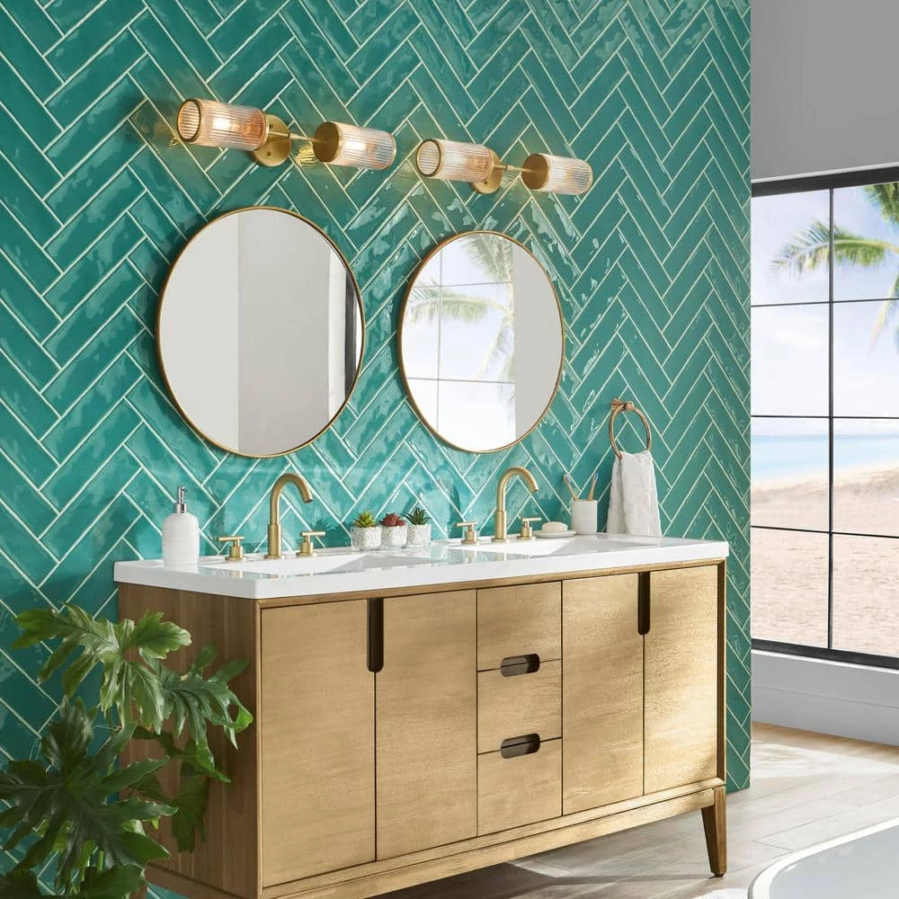 Boyel Living 8 in. Widespread 2-Handle Mid-Arc Bathroom Faucet with Valve and cUPC Water Supply Lines in Brushed Gold 15 Boyel Living 8 in. Widespread 2-Handle Mid-Arc Bathroom Faucet with Valve and cUPC Water Supply Lines in Brushed Gold - Image 15