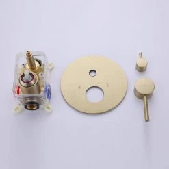 BWE 1-Handle 2-Spray Rain Shower Faucet and Hand Shower Combo Kit in Brushed Gold (Valve Included) 21 BWE 1-Handle 2-Spray Rain Shower Faucet and Hand Shower Combo Kit in Brushed Gold (Valve Included) -Bathroom Faucets Store brushed gold bwe shower faucets a 98002 bg 4f 1000