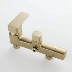 IHOMEadore 1-Spray Patterns with 1.8 GPM 10 in. Wall Mount Dual Shower Heads with Handheld Shower Head Set in Brushed Gold 15 IHOMEadore 1-Spray Patterns with 1.8 GPM 10 in. Wall Mount Dual Shower Heads with Handheld Shower Head Set in Brushed Gold -Bathroom Faucets Store brushed gold dual shower heads jk rwst81005bg 1d 1000