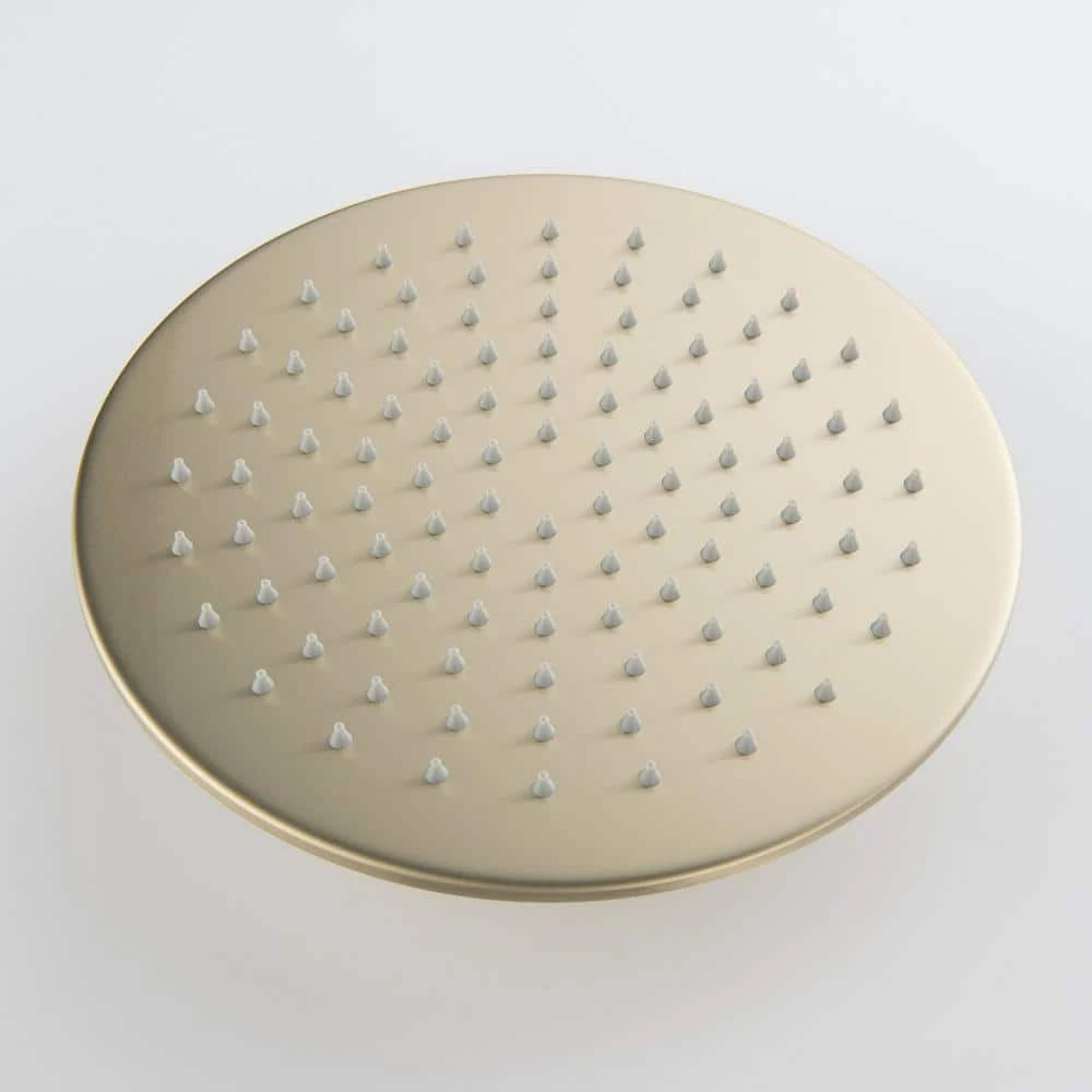 IHOMEadore 1-Spray Patterns with 1.8 GPM 10 in. Wall Mount Dual Shower Heads with Handheld Shower Head Set in Brushed Gold 11 IHOMEadore 1-Spray Patterns with 1.8 GPM 10 in. Wall Mount Dual Shower Heads with Handheld Shower Head Set in Brushed Gold - Image 11