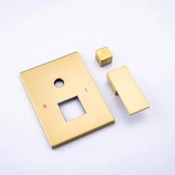 GIVING TREE Single-Handle 1-Spray Ceiling Mount 12 in. Shower Faucet with Hand Shower in Brushed Gold (Valve Included) -Bathroom Faucets Store brushed gold giving tree shower faucets hdyn zg0089 44 1000