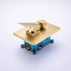 GIVING TREE Single-Handle 1-Spray Ceiling Mount 12 in. Shower Faucet with Hand Shower in Brushed Gold (Valve Included) -Bathroom Faucets Store brushed gold giving tree shower faucets hdyn zg0089 fa 1000