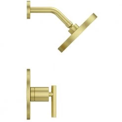 Pfister Contempra 1-Handle Shower Faucet Trim in Brushed Gold (Valve Not Included) -Bathroom Faucets Store brushed gold pfister shower faucets lg89 7ncbg 4f 1000