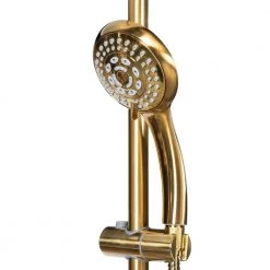PULSE Showerspas Kauai 6-Spray Patterns 1.8 GPM 8 in. Wall Mount Dual Shower Heads in Brushed Gold -Bathroom Faucets Store brushed gold pulse showerspas dual shower heads 1011 bg 1 8gpm 4f 1000