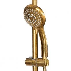 PULSE Showerspas Kauai 6-Spray Patterns 1.8 GPM 8 in. Wall Mount Dual Shower Heads in Brushed Gold -Bathroom Faucets Store brushed gold pulse showerspas dual shower heads 1011 bg 1 8gpm fa 1000