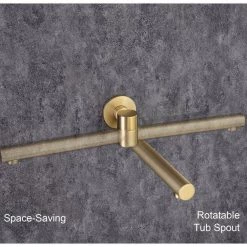 Rainlex 10 in. Shower Head Single-Handle 3-Spray Round High Pressure Shower Faucet with Tub Spout in Gold (Valve Included) -Bathroom Faucets Store brushed gold rainlex shower faucets rx96203lsj 10 76 1000