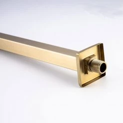 Rainlex 10 in. Shower Head Single-Handle 1-Spray Square High Pressure Shower Faucet in Brushed Gold (Valve Included) -Bathroom Faucets Store brushed gold rainlex shower faucets w93101lsj 10 1f 1000