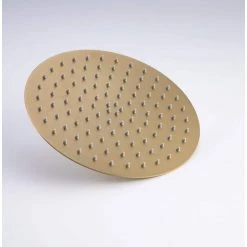 Rainlex Single-Handle 1-Spray Round High Pressure Shower Faucet with 10 in. Shower Head in Brushed Gold (Valve Included) -Bathroom Faucets Store brushed gold rainlex shower faucets w96201lsj 10 fa 1000