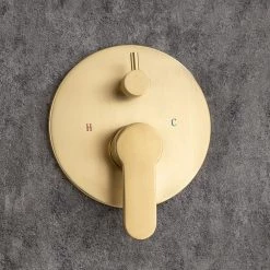 Rainlex Ceiling 1-Handle 1-Spray Round High Pressure Shower Faucet with 10 in. Shower Head in Brushed Gold (Valve Included) -Bathroom Faucets Store brushed gold rainlex shower faucets w96205lsj 10 fa 1000