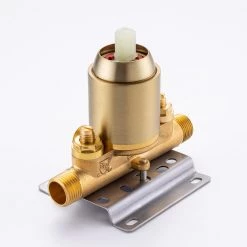 Rainlex Single-Handle 6-Spray Round High Pressure Shower Faucet with Detachable Shower in Brushed Gold (Valve Included) -Bathroom Faucets Store brushed gold shower faucets rx92101lsj 6 fa 1000