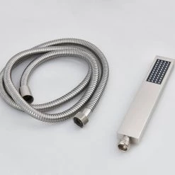 AKDY 1-Handle Freestanding Floor Mount Tub Faucet Bathtub Filler with Hand Shower in BRUSHED NICKEL -Bathroom Faucets Store brushed nickel akdy claw foot tub faucets tf0061 fa 1000