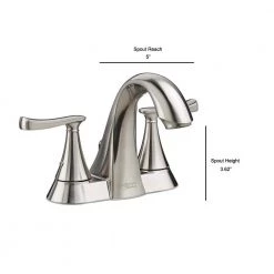 American Standard Chatfield 4 in. Centerset 2-Handle Bathroom Faucet in Brushed Nickel -Bathroom Faucets Store brushed nickel american standard centerset bathroom faucets 7413201 295 d4 1000