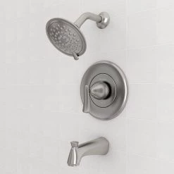 American Standard Chatfield Single-Handle 3-Spray Tub and Shower Faucet with 2.0 GPM in Brushed Nickel (Valve Included) -Bathroom Faucets Store brushed nickel american standard shower faucets 7413502 295 fa 1000