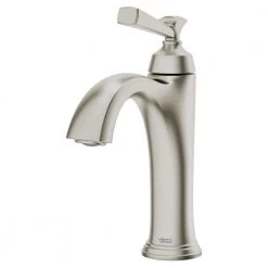 American Standard Rumson Single Hole Single-Handle Bathroom Faucet in Brushed Nickel -Bathroom Faucets Store brushed nickel american standard single hole bathroom faucets 7417101 295 1d 1000