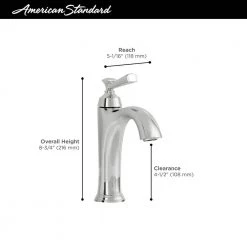 American Standard Rumson Single Hole Single-Handle Bathroom Faucet in Brushed Nickel -Bathroom Faucets Store brushed nickel american standard single hole bathroom faucets 7417101 295 40 1000