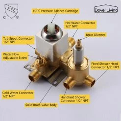Boyel Living Shower System Wall Mounted with 12 in. Square Rainfall Shower head and Handheld Shower Head Set, Brushed Nickel 16 Boyel Living Shower System Wall Mounted with 12 in. Square Rainfall Shower head and Handheld Shower Head Set, Brushed Nickel -Bathroom Faucets Store brushed nickel boyel living dual shower heads ms bl a3803 2bn 44 1000