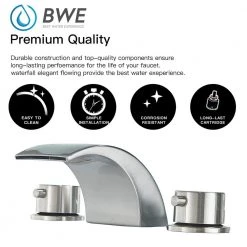 BWE 8 in. Widespread 2-Handle Bathroom Faucet With Led Light And Pop Up Drain in Brushed Nickel -Bathroom Faucets Store brushed nickel bwe widespread bathroom faucets a 916430 n 2 66 1000