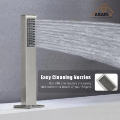 CASAINC 3-Handle Tub-Mount Roman Tub Faucet with Hand Shower in Brushed Nickel -Bathroom Faucets Store brushed nickel casainc roman tub faucets m5437 bn 1f 1000