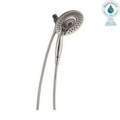 Delta In2ition Two-in-One 5-Spray 6.8 in. Dual Wall Mount Fixed and Handheld Shower Head in Brushed Nickel -Bathroom Faucets Store brushed nickel delta dual shower heads 75583csn 31 1000