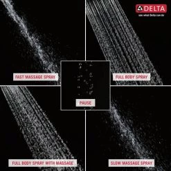 Delta In2ition Two-in-One 5-Spray 6.8 in. Dual Wall Mount Fixed and Handheld Shower Head in Brushed Nickel -Bathroom Faucets Store brushed nickel delta dual shower heads 75583csn c3 1000