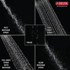 Delta In2ition Two-in-One 5-Spray Patterns 6.63 in. Wall Mount Dual Shower Heads in Brushed Nickel -Bathroom Faucets Store brushed nickel delta dual shower heads 75585sn 4f 1000