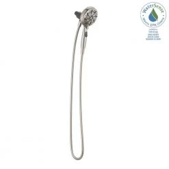 Delta SureDock Magnetic 6-Spray Patterns 4.88 in. Wall Mount Handheld Shower Head in Brushed Nickel -Bathroom Faucets Store brushed nickel delta handheld shower heads 75689sn 31 1000