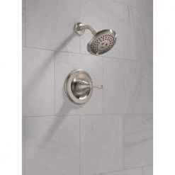 Delta Porter Single-Handle 3-Spray Shower Faucet in Brushed Nickel (Valve Included) -Bathroom Faucets Store brushed nickel delta shower faucets 142984c bn a 4f 1000