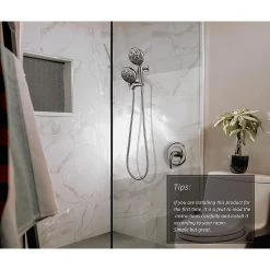 ELLO&ALLO Single-Handle 48-Spray Handheld Shower Faucet with 5 in. Shower Head Combo in Brushed Nickel (Valve Included) -Bathroom Faucets Store brushed nickel ello allo shower faucets es n 1005 44 1000