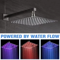 ELLO&ALLO 2-Handle 2-Spray of 10 in. LED Rain Shower Head System Shower Faucet and Handheld in Brushed Nickel (Valve Included) -Bathroom Faucets Store brushed nickel ello allo shower faucets es n 5150 c3 1000