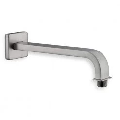 Glacier Bay Modern 10 in. Brass Square Shower Arm in Brushed Nickel