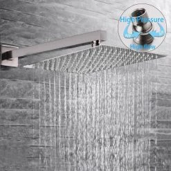 GIVING TREE 2-Spray Patterns with 2.0 GPM 12 in. Wall Mount Dual Shower Head Hand Shower Faucet in Brushed Nickel (Valve Included) -Bathroom Faucets Store brushed nickel giving tree dual shower heads xlhddtsh0006 44 1000