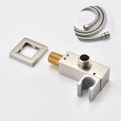 GIVING TREE 2-Spray Patterns with 2.0 GPM 12 in. Wall Mount Dual Shower Head Hand Shower Faucet in Brushed Nickel (Valve Included) -Bathroom Faucets Store brushed nickel giving tree dual shower heads xlhddtsh0006 4f 1000