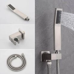 GIVING TREE Single Handle 2-Spray High Pressure 10 in. Rain Shower Head with Hand Shower Faucet in Brushed Nickel -Bathroom Faucets Store brushed nickel giving tree shower faucets xlhddotu0092 1f 1000