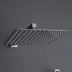 GIVING TREE Single Handle 2-Spray Square Shower Faucet with Hand Shower in Brushed Nickel Ceramic Disc (Valve Included) -Bathroom Faucets Store brushed nickel giving tree shower faucets xlhdmmtm0008 44 1000