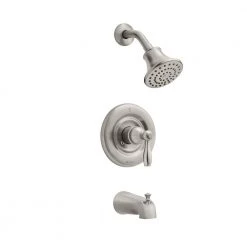 Glacier Bay Mandouri Single-Handle 1-Spray Tub and Shower Faucet in Brushed Nickel (Valve Included)