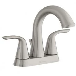 Glacier Bay Irena 4 in. Centerset 2-Handle Bathroom Faucet in Brushed Nickel