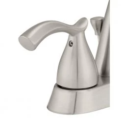 Glacier Bay Edgewood 4 in. Centerset 2-Handle High-Arc Bathroom Faucet in Brushed Nickel -Bathroom Faucets Store brushed nickel glacier bay centerset bathroom faucets hd65415w 6204 1d 1000