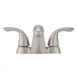 Glacier Bay Builders 4 in. Centerset Double Handle Low-Arc Bathroom Faucet in Brushed Nickel -Bathroom Faucets Store brushed nickel glacier bay centerset bathroom faucets hd67091w 6b04 a0 1000 1