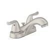 Glacier Bay Constructor 4 in. Centerset 2-Handle Low-Arc Bathroom Faucet in Brushed Nickel